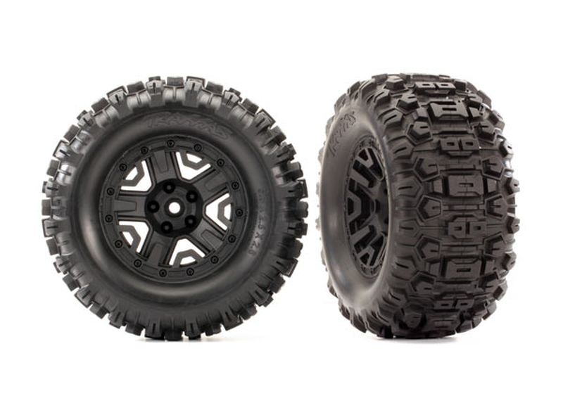 Traxxas Reifen auf 2.8 Felge schwarz Sledgehammer (2) TSM rated 6792