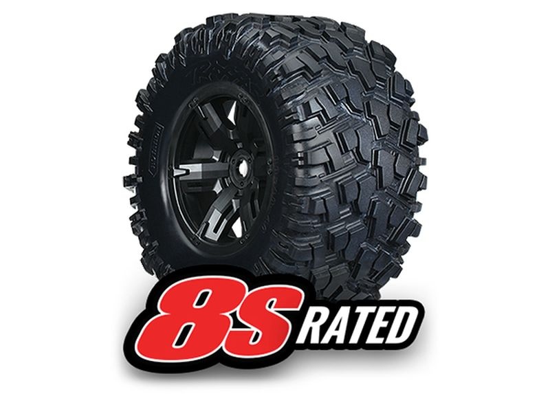 Traxxas Tires & wheels, assembled, glued (left & right) (2) 7772X