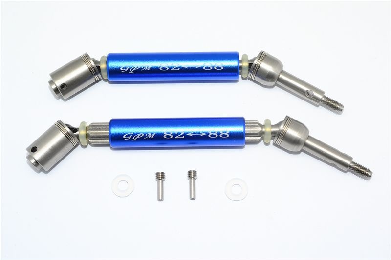 GPM Edelstahl CVD Achse mit Alu-Antriebswelle hinten blau Traxxas XO-01