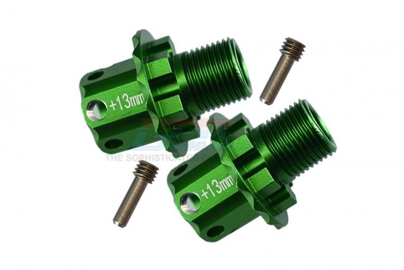 GPM Aluminium Hex-Adapter 13mm grün GPM Traxxas Sledge SLE010/+13MMG