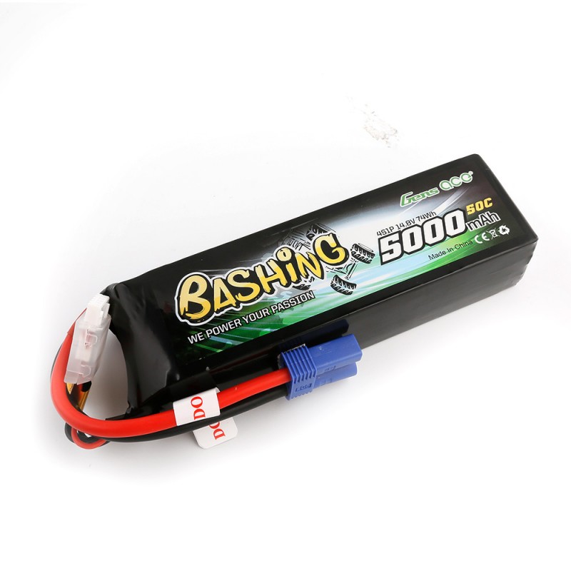 Gens ace Bashing Akku LiPo 4S 14.8V-5000-60C (EC5) 136x42x34mm 440g Soft GE3-5000LP-4C5-60