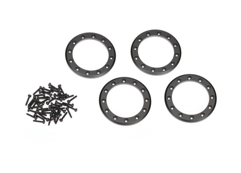 Beadlock Rings Schwarz (2.2') Alu (4) + Schrauben 8168T