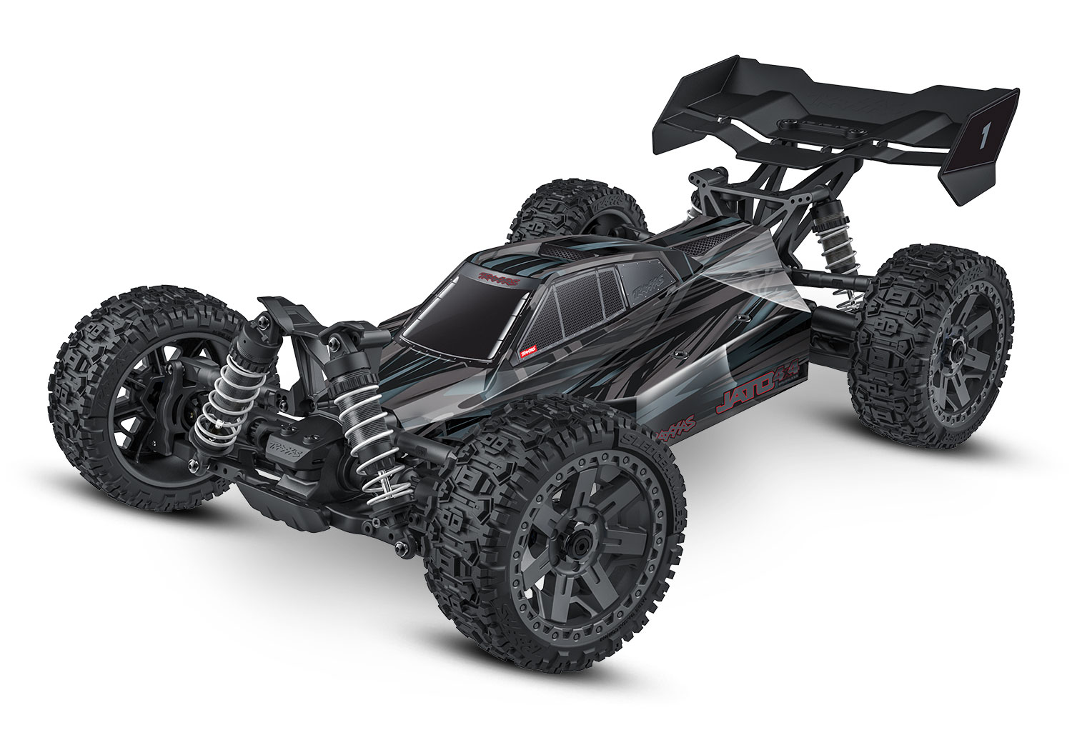 Traxxas JATO 4x4 BL-2S Brushless Buggy schwarz HD-Teile ARTR 90154-4