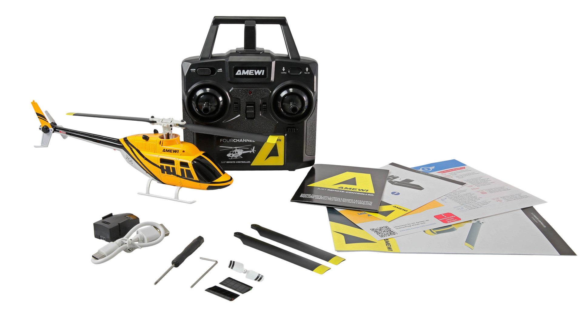 Amewi Bell 206 Jet Ranger Helikopter 4-Kanal 6G RTF 25358 - Abbildung 7