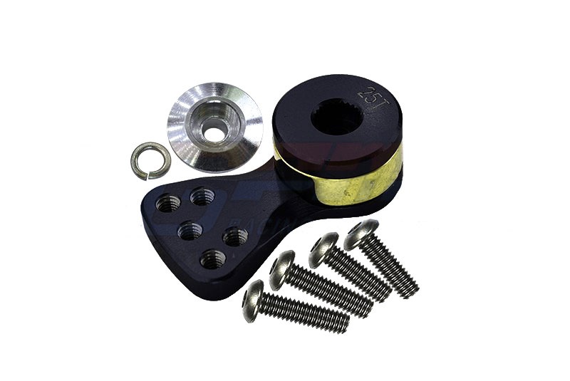 GPM Alu Hi-Torque Servo Saver 25T (L) schwarz  SH025TM/LBK