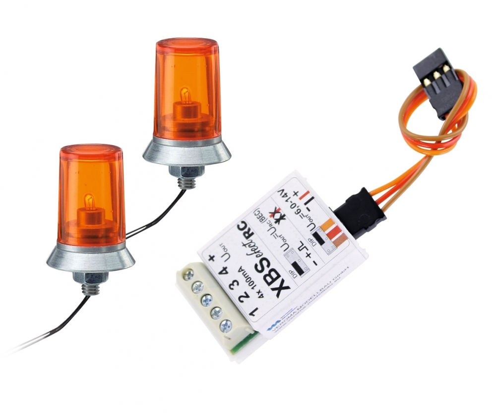 Carson 07010 Rundumlicht 24x15mm Orange m.Elektr. (2) 500907010