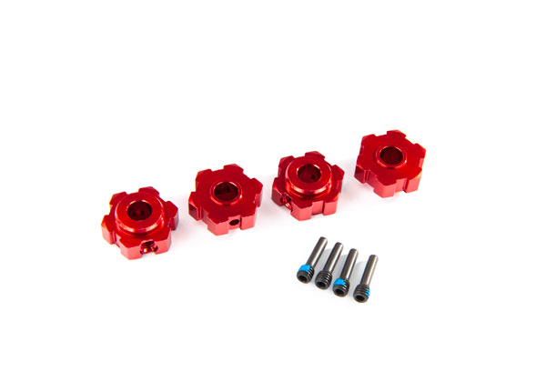 Traxxas Sechskant-Radmitnehmer Alu rot 8956R