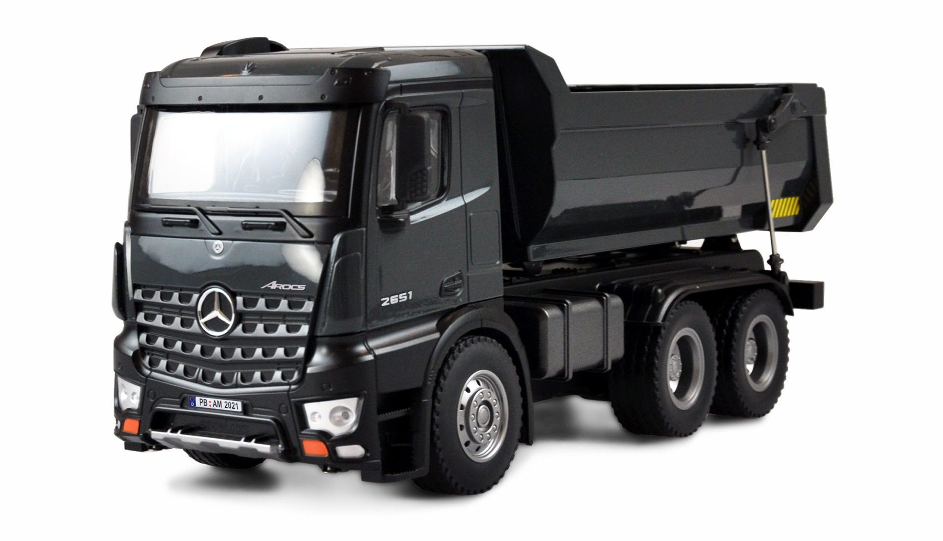 Amewi Mercedes Benz Arocs LKW Kipper PRO V2 Metall 2,4GHz RTR grau 22504