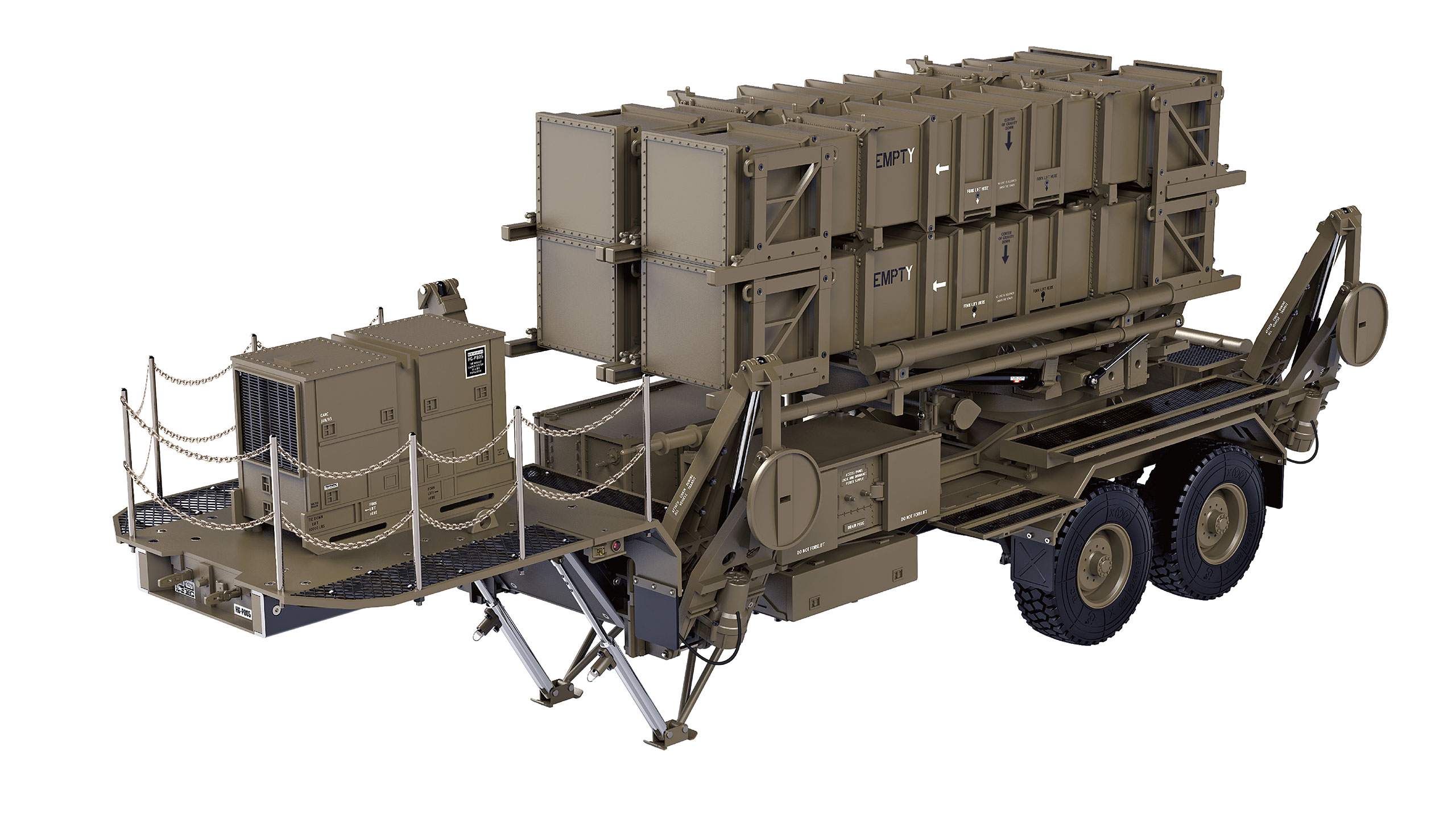 Amewi U.S. M747 Sattelaufflieger Raketenwerfer grün KIT 22563