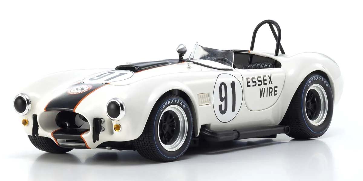 Kyosho 1:18 Shelby Cobra 427 S/C Essex Wire Bridgehampton 1965 Nr.91 08047EW