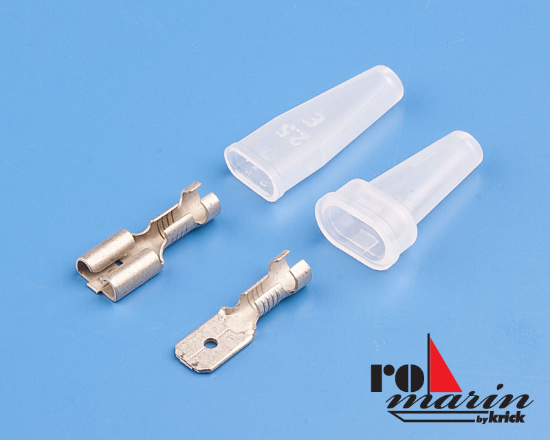 ROMARIN Stecker/Buchse Faston 6,3 mm isoliert (6 Paar) RO4039
