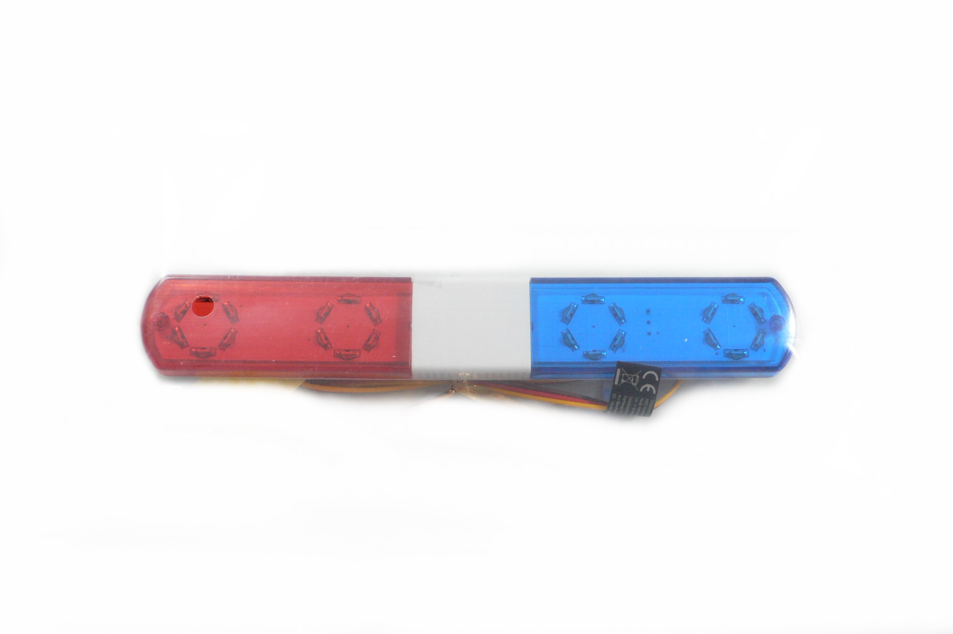 HRC Dachleuchten V3 flach Blau/Rot Police LED Lichtset wide 1/10 1/8 JR Stecker HRC8733WU