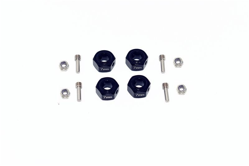GPM Alu Hex Adapter 12x7mm schwarz (4 Stk.) ARRMA Granite, Big Rock, Senton MAG010/12X7MBK